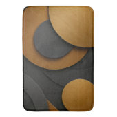 Luxe zwart en goud geometrisch abstract ontwerp badmat (Voorkant Verticaal)
