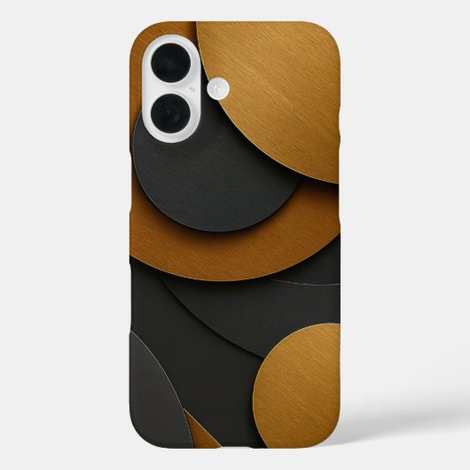 Luxe zwart en goud geometrisch abstract ontwerp Case-Mate iPhone case (Achterkant)