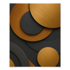 Luxe zwart en goud geometrisch abstract ontwerp foto afdruk