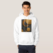 Luxe zwart en goud geometrisch abstract ontwerp hoodie (Voorkant volledig)