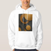 Luxe zwart en goud geometrisch abstract ontwerp hoodie (Voorkant)