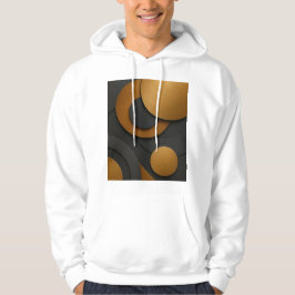 Luxe zwart en goud geometrisch abstract ontwerp hoodie