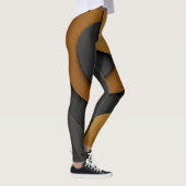 Luxe zwart en goud geometrisch abstract ontwerp leggings (Rechts)