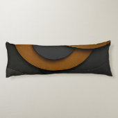 Luxe zwart en goud geometrisch abstract ontwerp lichaamskussen (Achterkant)