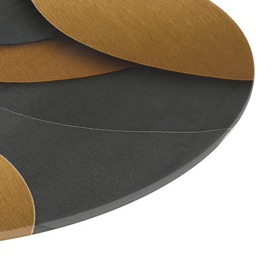 Luxe zwart en goud geometrisch abstract ontwerp snijplank (Hoek)