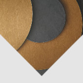 Luxe zwart en goud geometrisch abstract ontwerp tissuepapier (Detail)