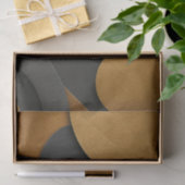 Luxe zwart en goud geometrisch abstract ontwerp tissuepapier (Geschenk)