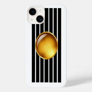 Luxe zwart en goud gestreepte iPhone 16 Hoesje g
