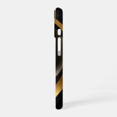 Luxe zwart en goud gestreepte iPhone 16 Hoesje | g (Linkerkant)