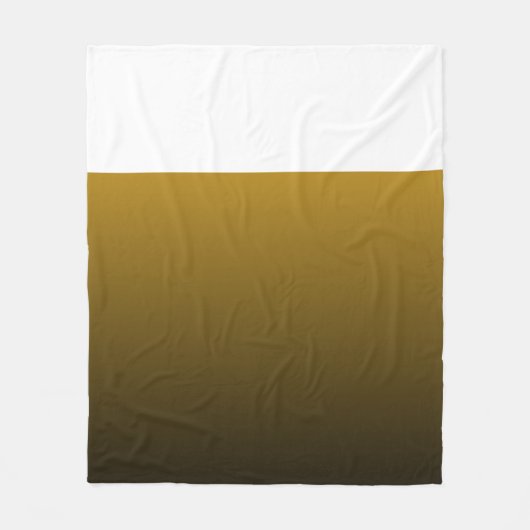Luxe Zwart en Goud Gradient Fleece Deken (Voorkant)