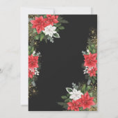 Luxe Zwart en Goud Kerstdiner Uitnodiging (Achterkant)