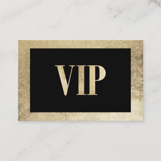 Luxe zwart en goud lijst VIP kaart club lid Visitekaartje (Voorkant)
