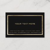 Luxe zwart en goud lijst VIP kaart club lid Visitekaartje (Achterkant)