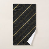 Luxe zwart en goud marmer bad handdoek (Handdoek)