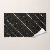 Luxe zwart en goud marmer bad handdoek (Handdoek)