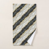 Luxe zwart en goud marmer bad handdoek (Handdoek)