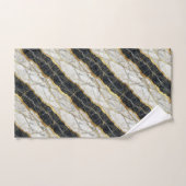 Luxe zwart en goud marmer bad handdoek (Handdoek)