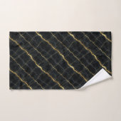 Luxe zwart en goud marmer bad handdoek (Handdoek)