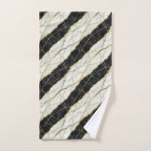 Luxe zwart en goud marmer bad handdoek (Handdoek)