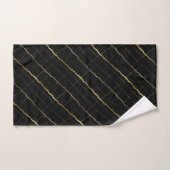 Luxe zwart en goud marmer bad handdoek (Handdoek)
