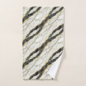Luxe zwart en goud marmer bad handdoek (Handdoek)