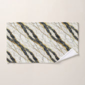 Luxe zwart en goud marmer bad handdoek (Handdoek)