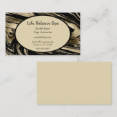 Luxe zwart en goud marmer spa yoga schoonheid visitekaartje (Voorkant / Achterkant)
