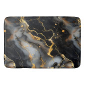 Luxe zwart en goud marmeren achtergrond badmat (Voorkant)