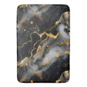 Luxe zwart en goud marmeren achtergrond badmat (Voorkant Verticaal)