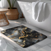 Luxe zwart en goud marmeren achtergrond badmat