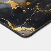 Luxe zwart en goud marmeren achtergrond bureaumat (Hoek)