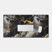 Luxe zwart en goud marmeren achtergrond bureaumat (Keyboard & Muis)