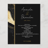 Luxe zwart en goud marmeren foto bruiloft (Voorkant)