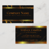 Luxe Zwart en Goud Marmeren Muur en Vloer Tegels Visitekaartje (Voorkant / Achterkant)