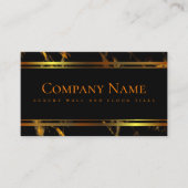 Luxe Zwart en Goud Marmeren Muur en Vloer Tegels Visitekaartje (Voorkant)