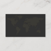 Luxe Zwart en Goud Minimalistische Custom Visitekaartje (Achterkant)