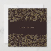Luxe Zwart en Goud ontwerp met Foto Save The Date (Achterkant)