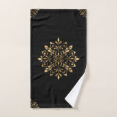 Luxe zwart en goud Ornament Bad Handdoek (Handdoek)