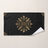 Luxe zwart en goud Ornament Bad Handdoek (Handdoek)