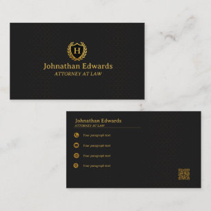 Luxe zwart en goud professional   elegant visitekaartje