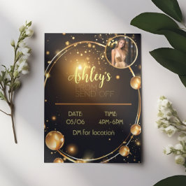 Luxe zwart en goud Prom Verstuur Flyer