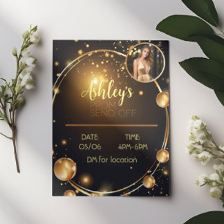 Luxe zwart en goud Prom Verstuur Flyer