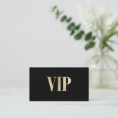 Luxe zwart en goud VIP kaart club lid Visitekaartje (Staand voorkant)