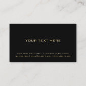 Luxe zwart en goud VIP kaart club lid Visitekaartje (Achterkant)