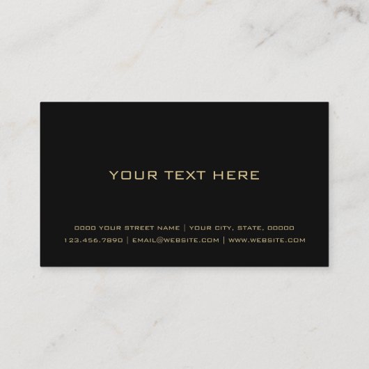 Luxe zwart en goud VIP kaart club lid Visitekaartje (Achterkant)