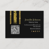 Luxe zwart en goud Visitekaartje (Achterkant)