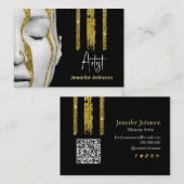 Luxe zwart en goud Visitekaartje (Voorkant / Achterkant)