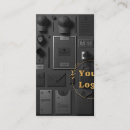 Luxe zwart en goud visitekaartje