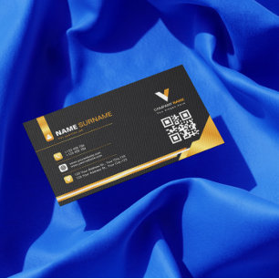 Luxe zwart en goud Visitekaartje