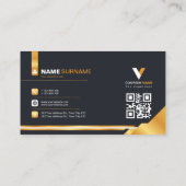 Luxe zwart en goud Visitekaartje (Achterkant)